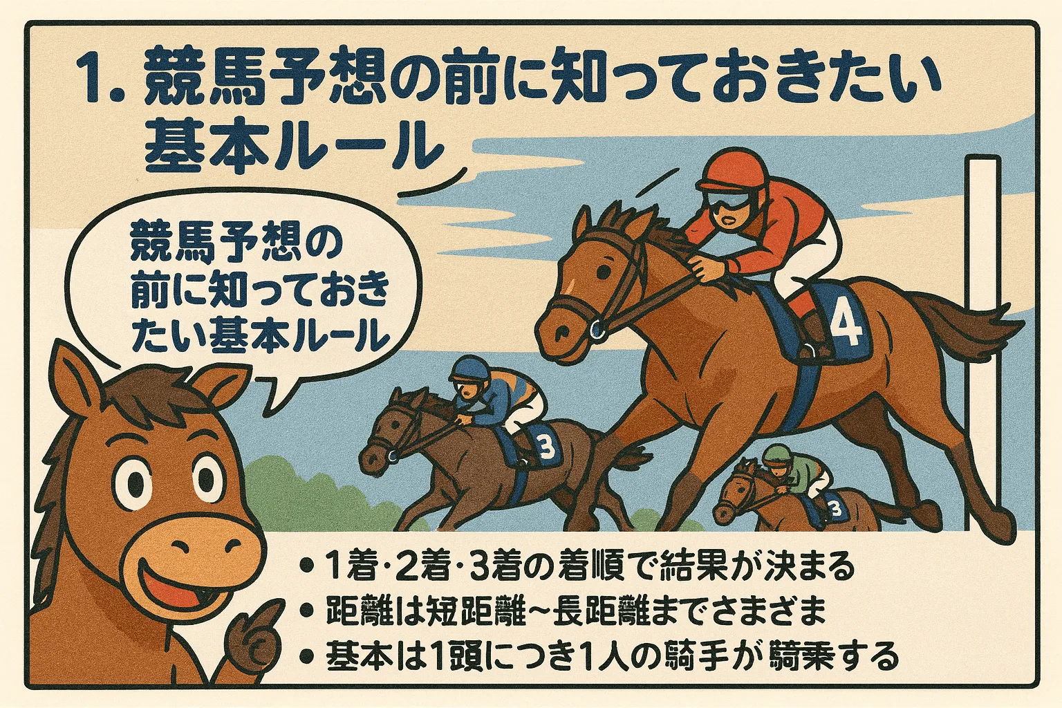 【初心者向け】競馬の基本ルールとレースの流れ
