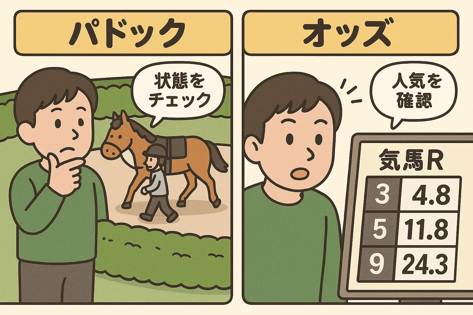 競馬予想に使えるパドックとオッズの見方